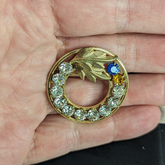 Vintage DCE 1950's 14k Filled  Rhinestone Brooch - Picture 5 of 8